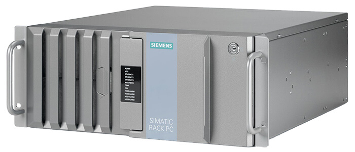 SIMATIC IPC847E Rack PC 19 inch 4U, mặt trước có tay nắm, khoá và cụm đèn báo trạng thái