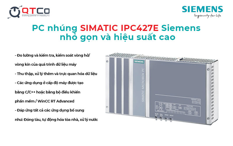 PC nhúng SIMATIC IPC427E lắp trong tủ điều khiển công nghiệp