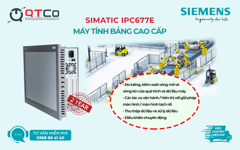 Trạm vận hành dùng máy tính công nghiệp SIMATIC IPC677E màn hình cảm ứng đa điểm