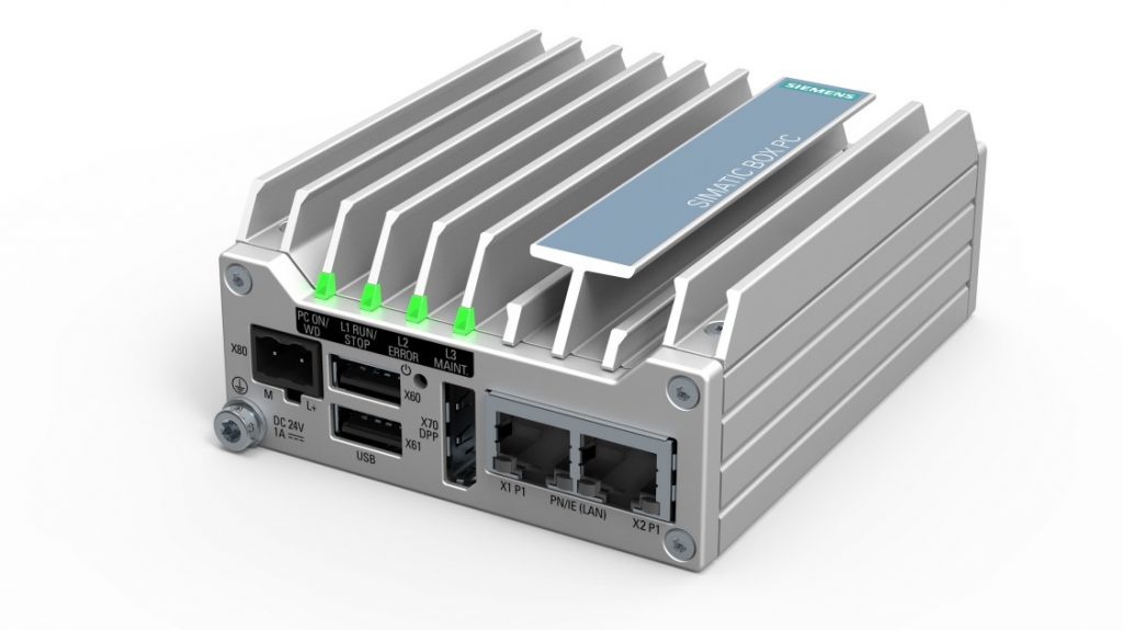 Siemens SIMATIC IPC127E vỏ kim loại kín, gá được lên thanh DIN hoặc bắt tường