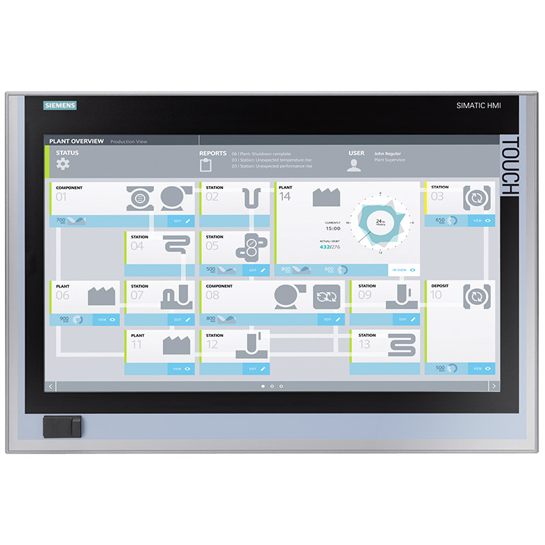 Máy tính công nghiệp SIMATIC IPC677D liền màn hình cảm ứng lắp trên tủ điều khiển